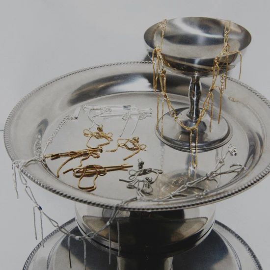 リボンリンクネックレス