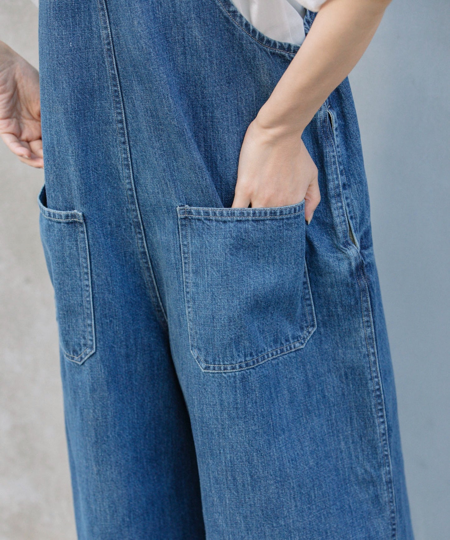 【定番】9.5ozスラブコットンデニムサロペット