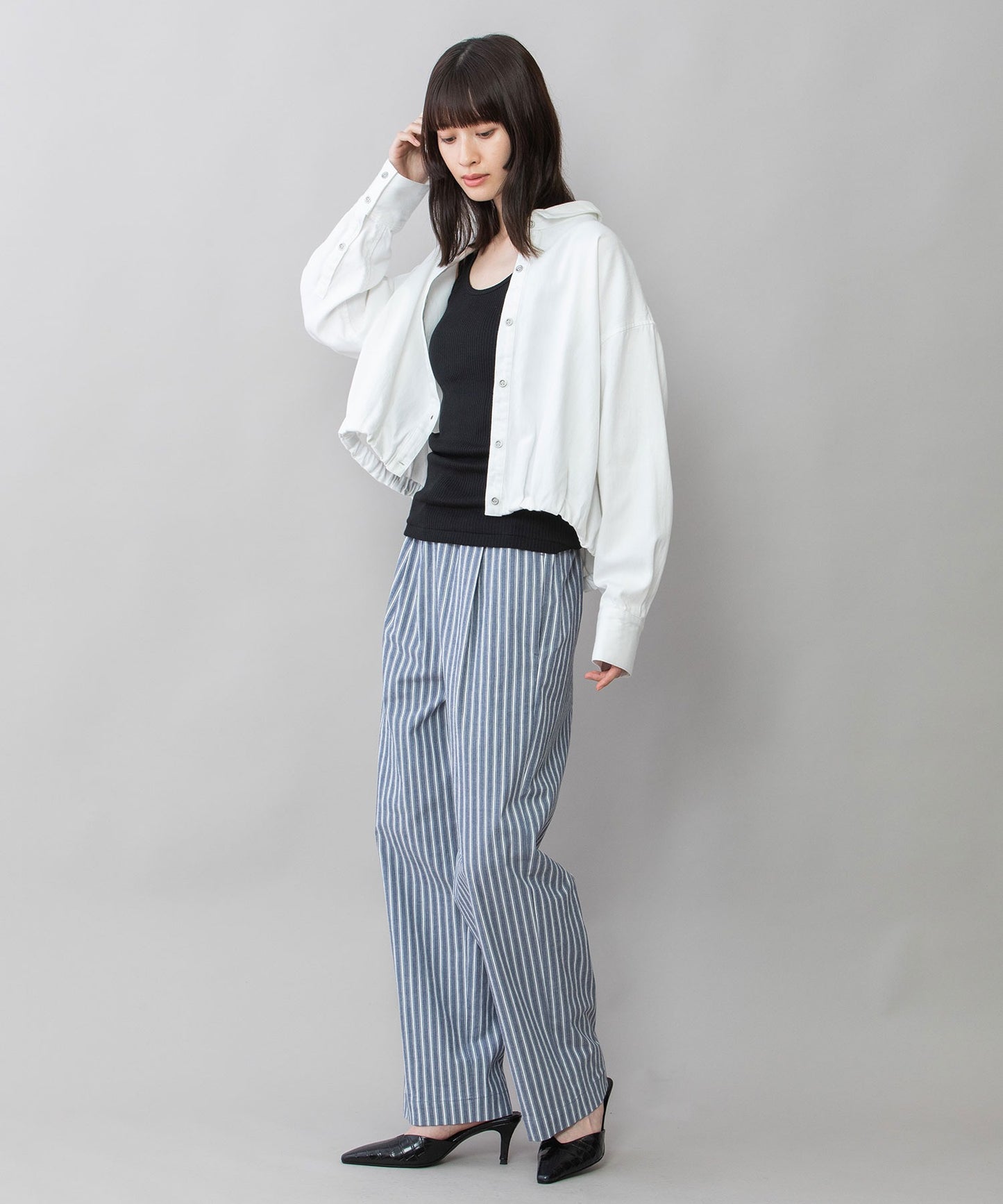 【定番】コットンリブ2WAYタンクトップ