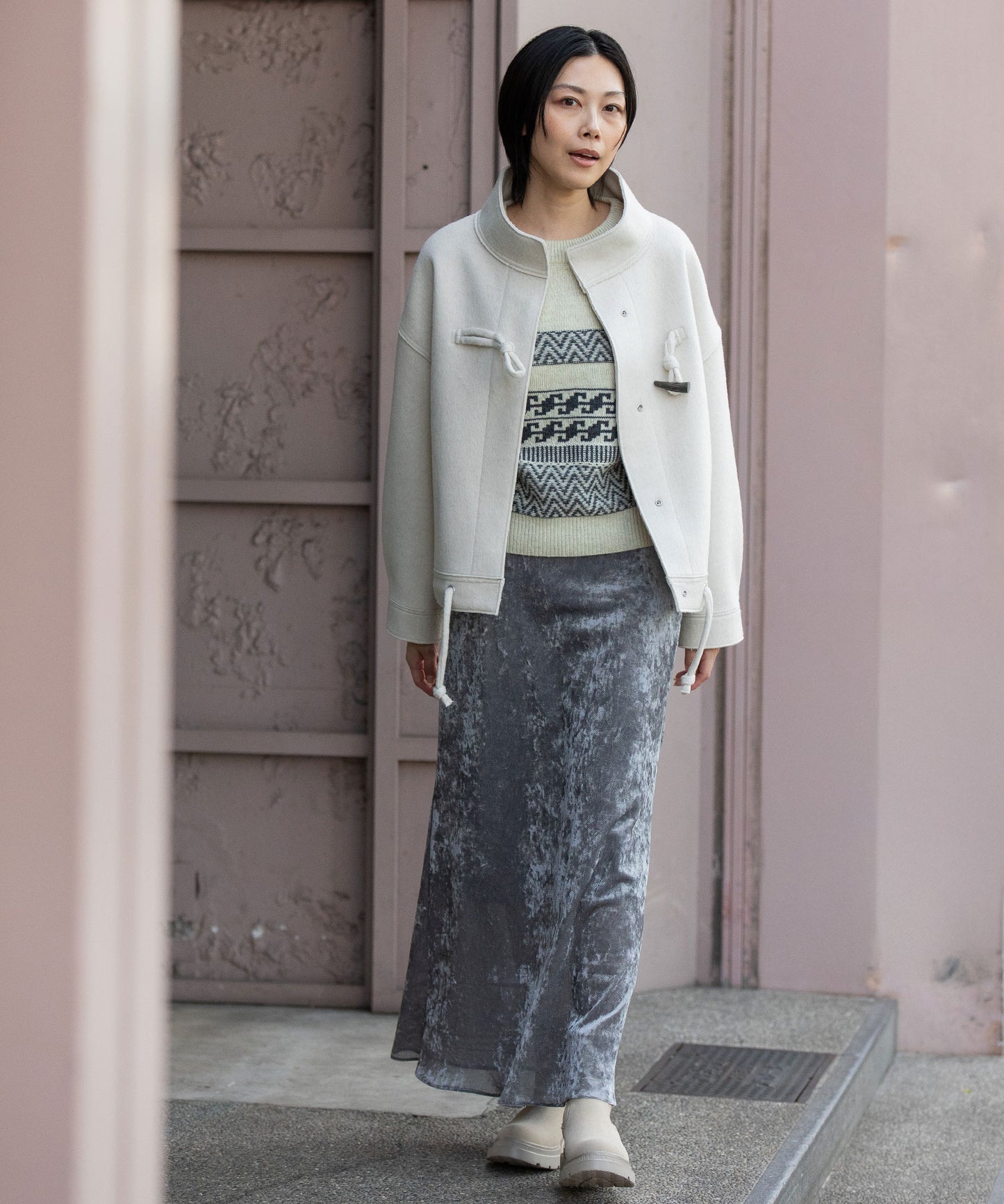 ウールダブルビーバーダッフルジャケット