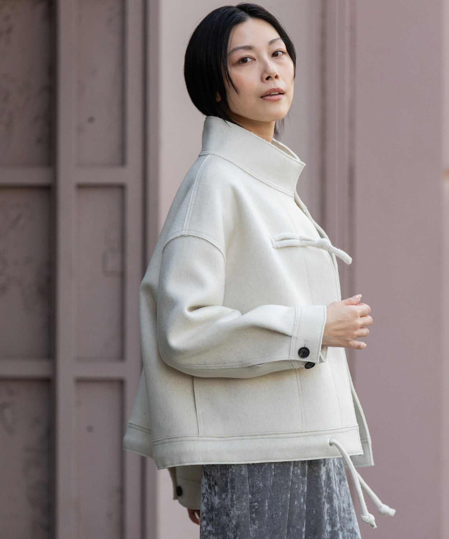 ウールダブルビーバーダッフルジャケット