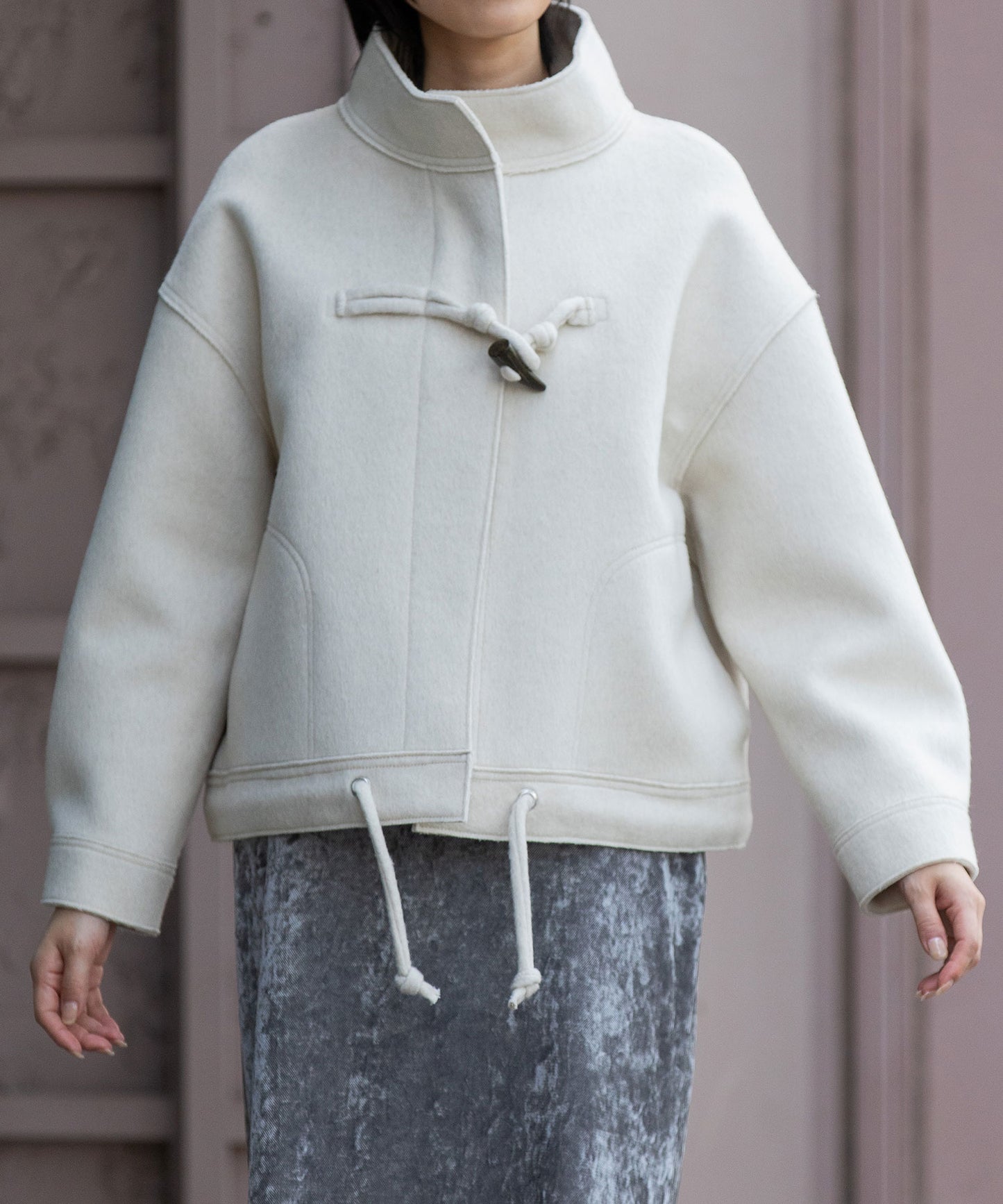 ウールダブルビーバーダッフルジャケット