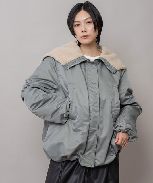 ナイロンツイル×ウールボア バルーンフライトジャケット