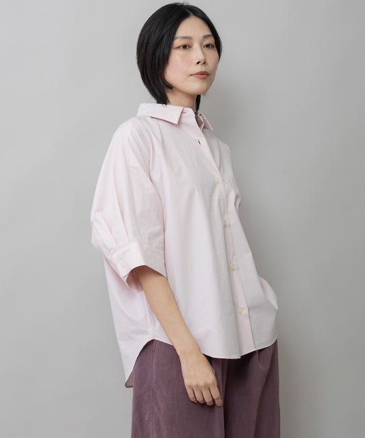 オーガニックコットンタイプライターハーフスリーブシャツ