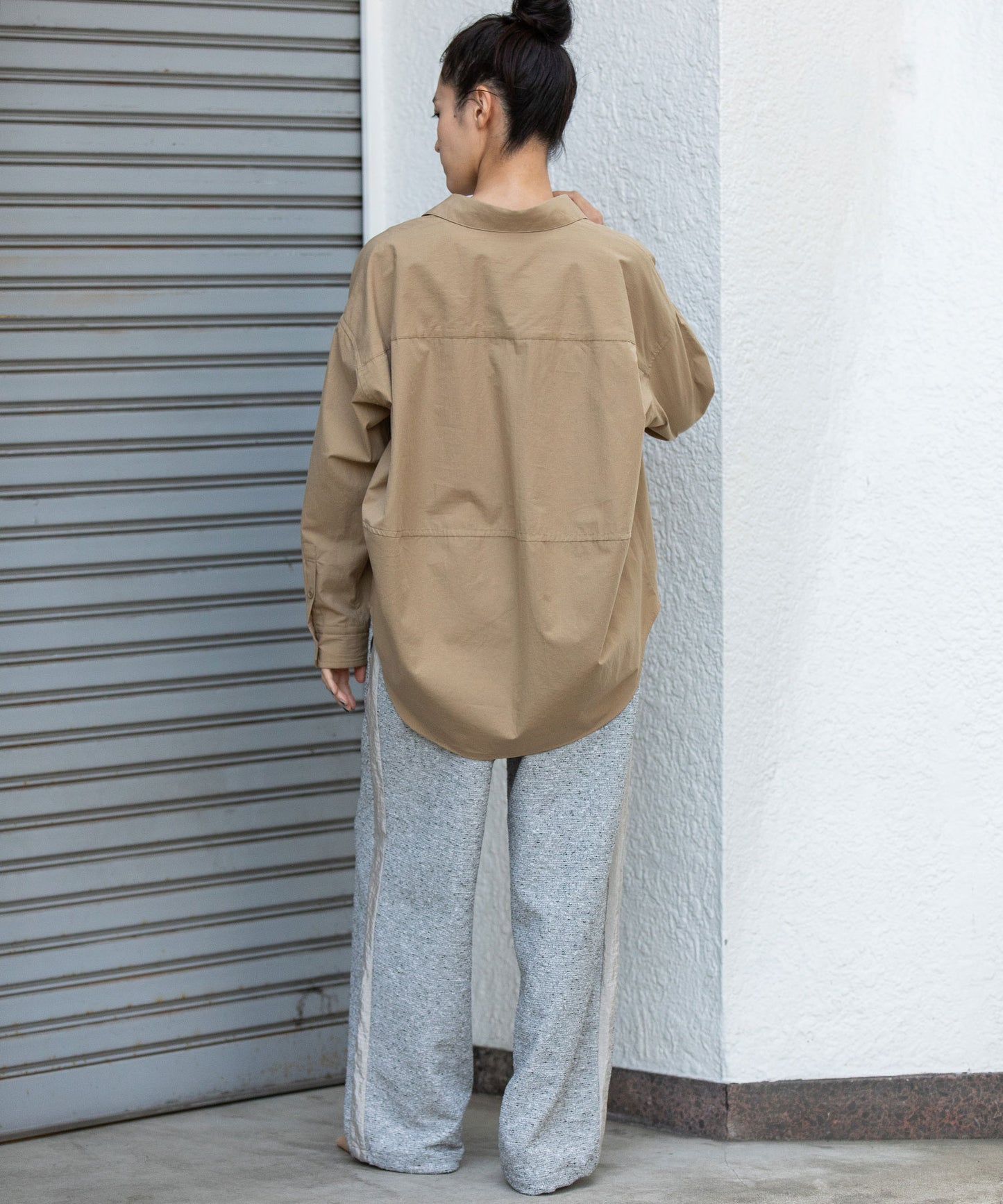 コットンブロードバックコクーンシャツ