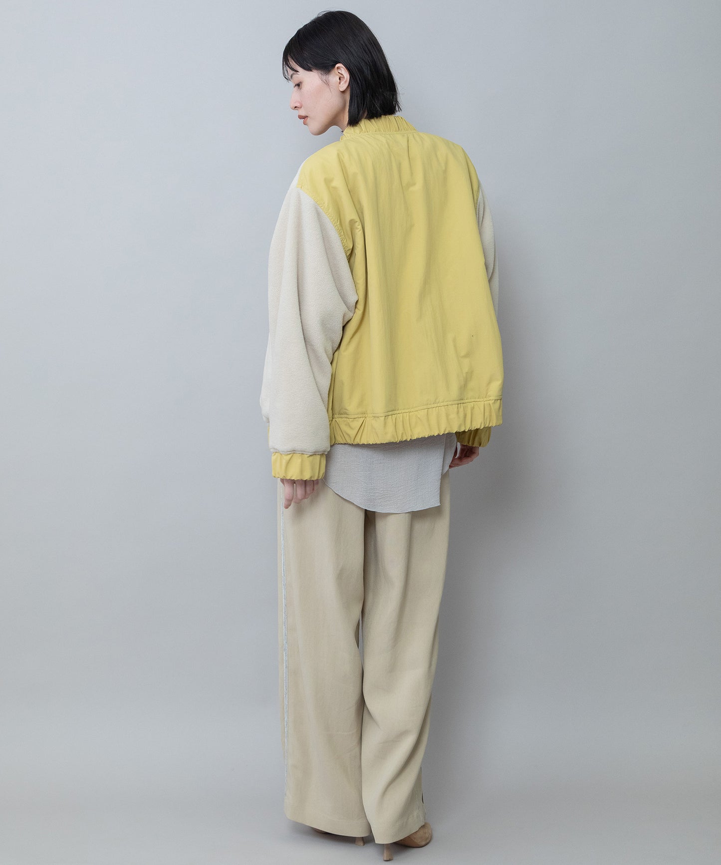 ナイロンタフタ×フリースリバーシブルブルゾン