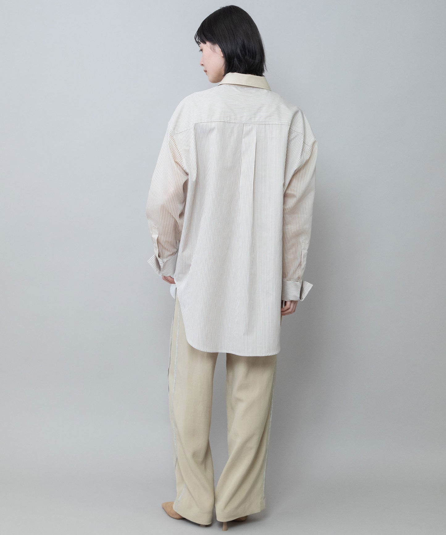 ブロード×ストライプ×シアーストライプシャツ