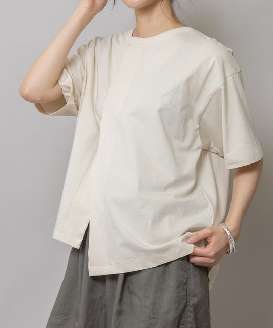 コットンジャージダブルベントTシャツ