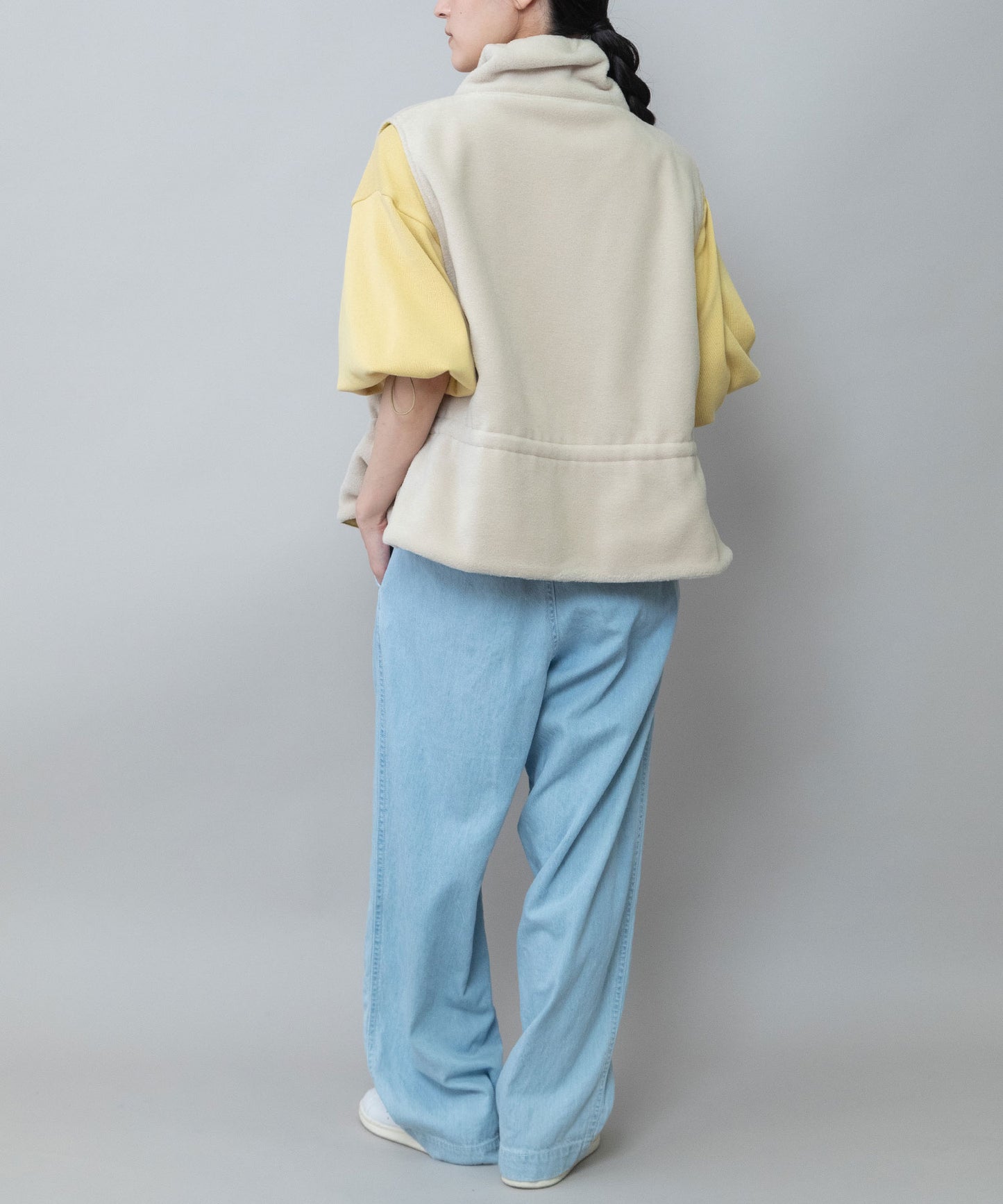 ナイロンタフタ×フリースリバーシブルジレ