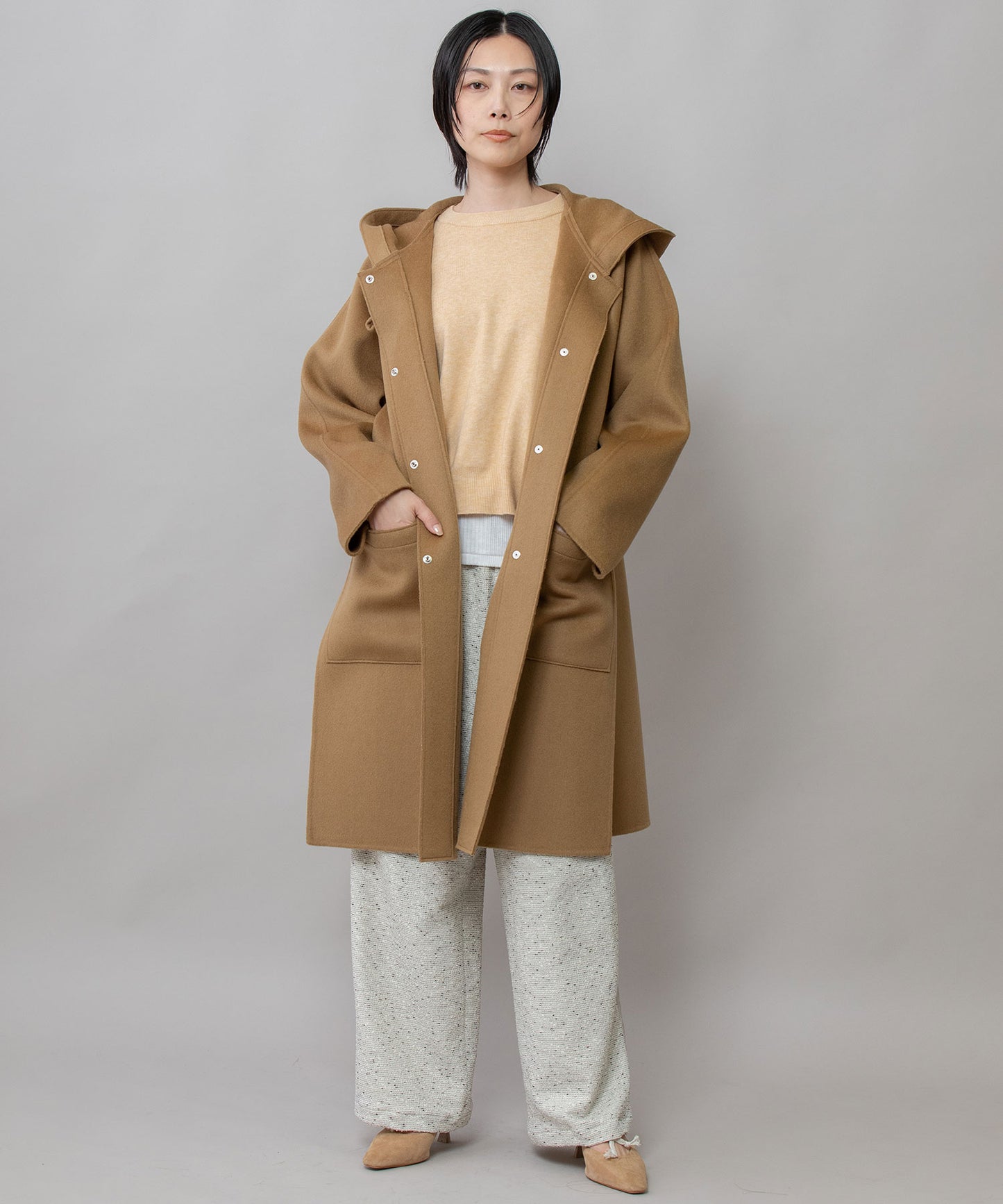 ウールダブルビーバーダッフルコート