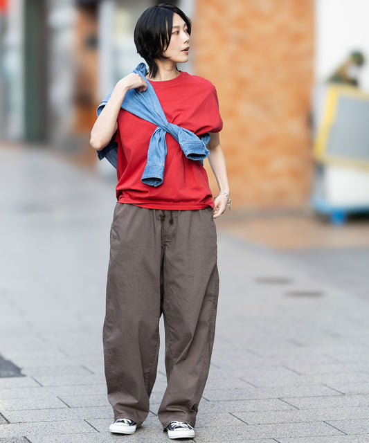 コットンジャージチュニックプルオーバー