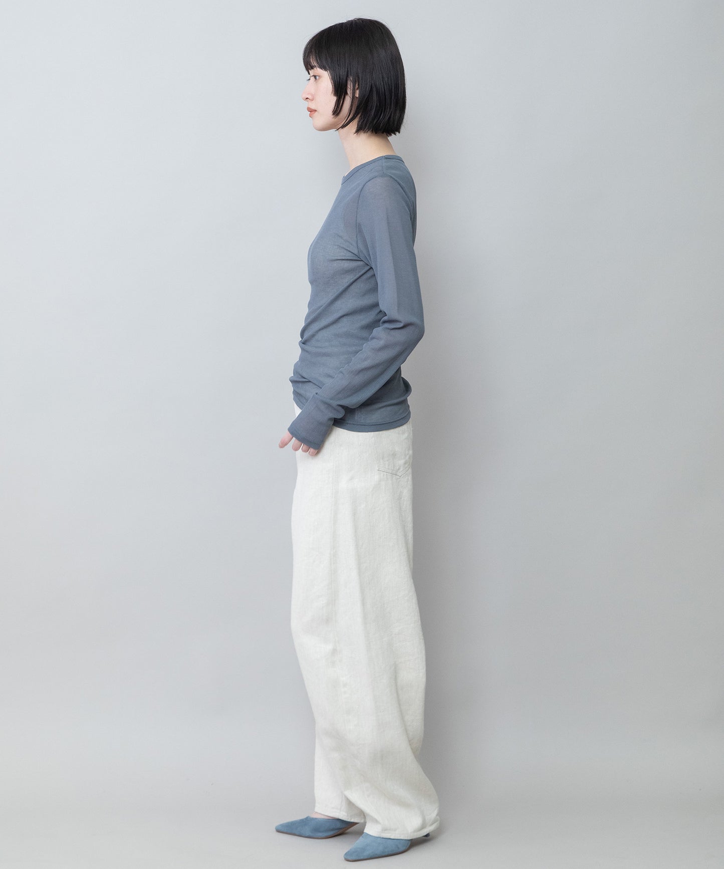 【定番】シアーリブクルーネックプルオーバー