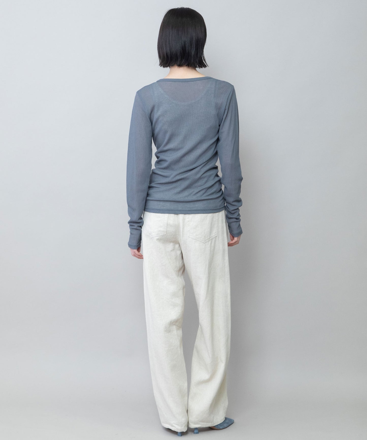 【定番】シアーリブクルーネックプルオーバー