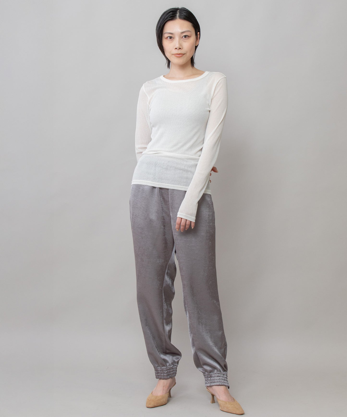 【定番】シアーリブクルーネックプルオーバー