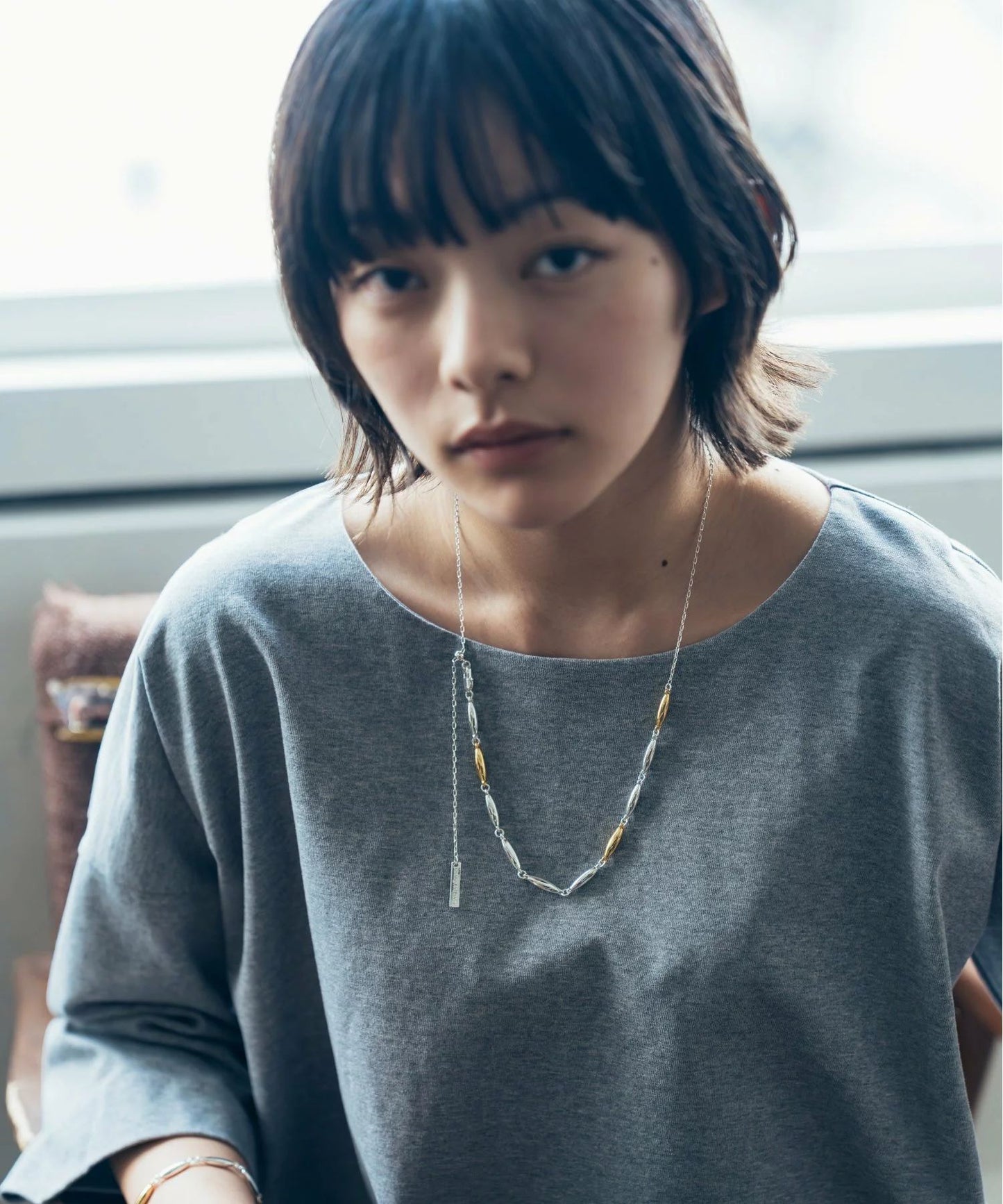 プランプモチーフアジャスタブルネックレス