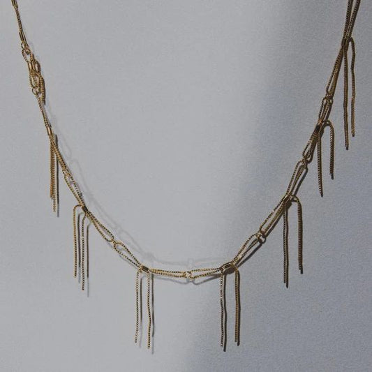 リボンリンクネックレス