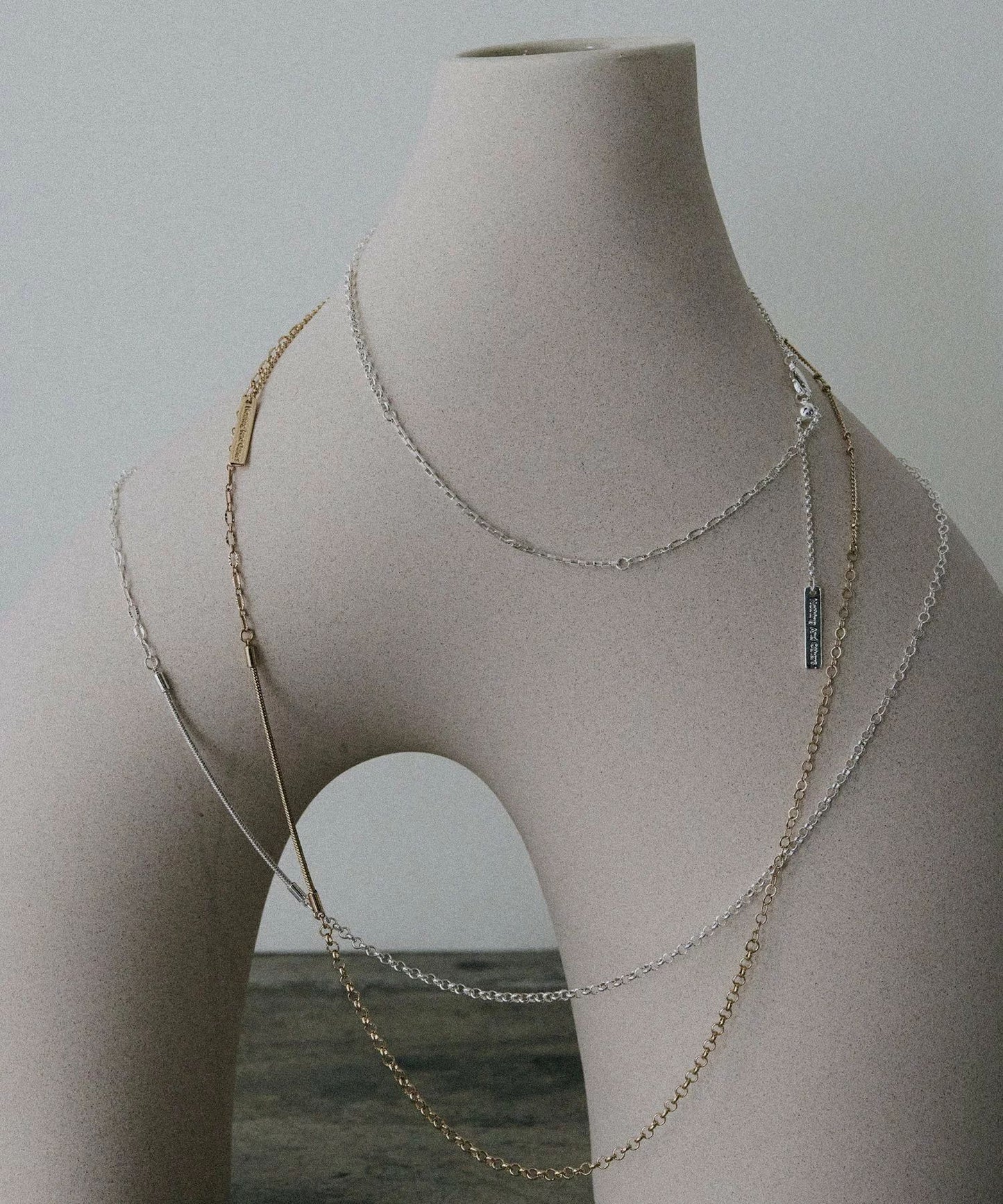 エクスプレッシブチェーンネックレスセット