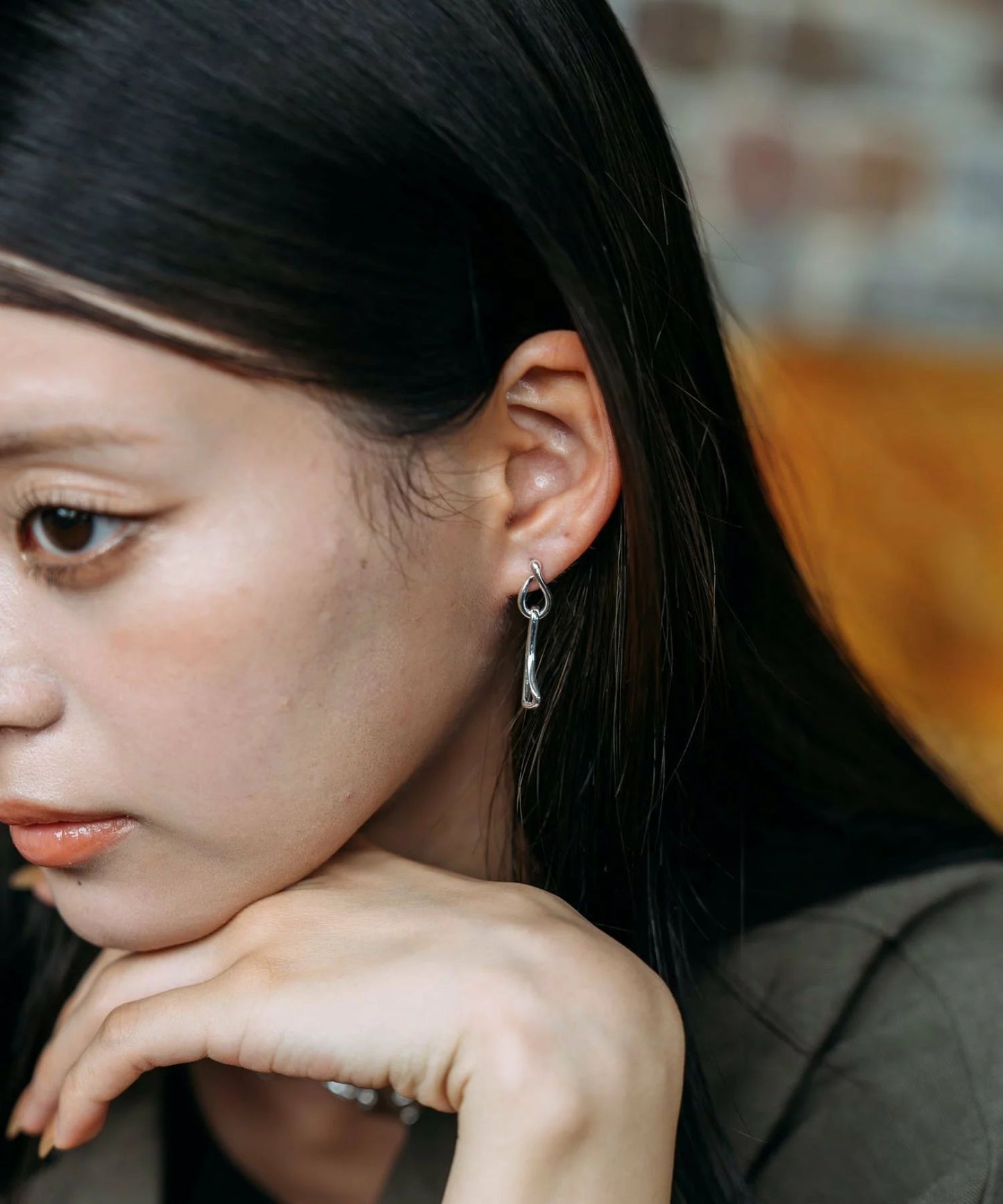 バナナモチーフピアス