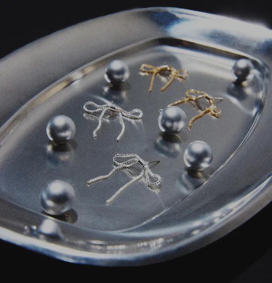 リボンリンクピアス