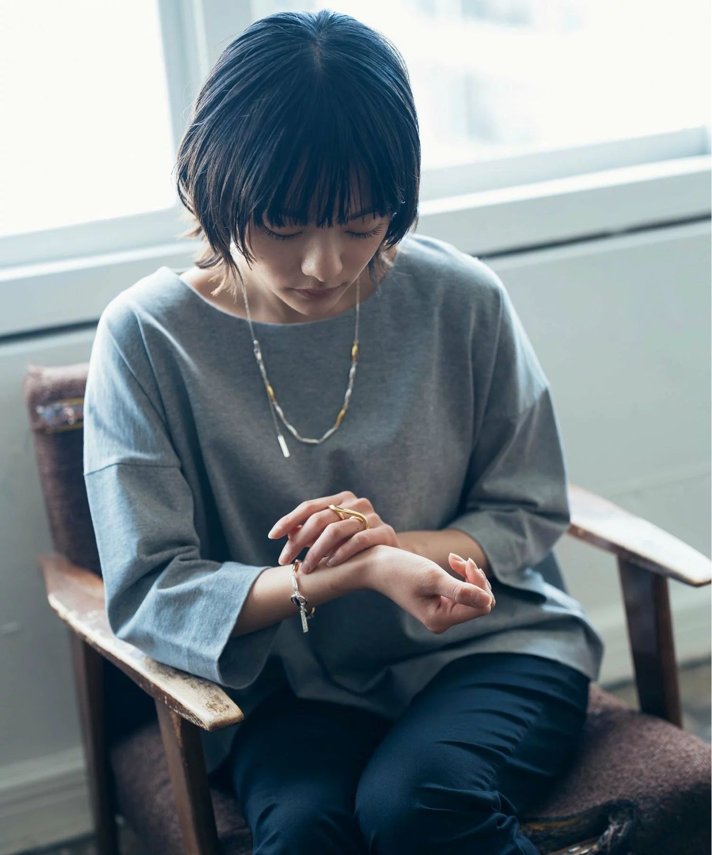 プランプモチーフアジャスタブルネックレス