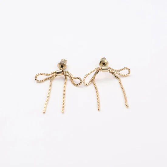 リボンリンクピアス