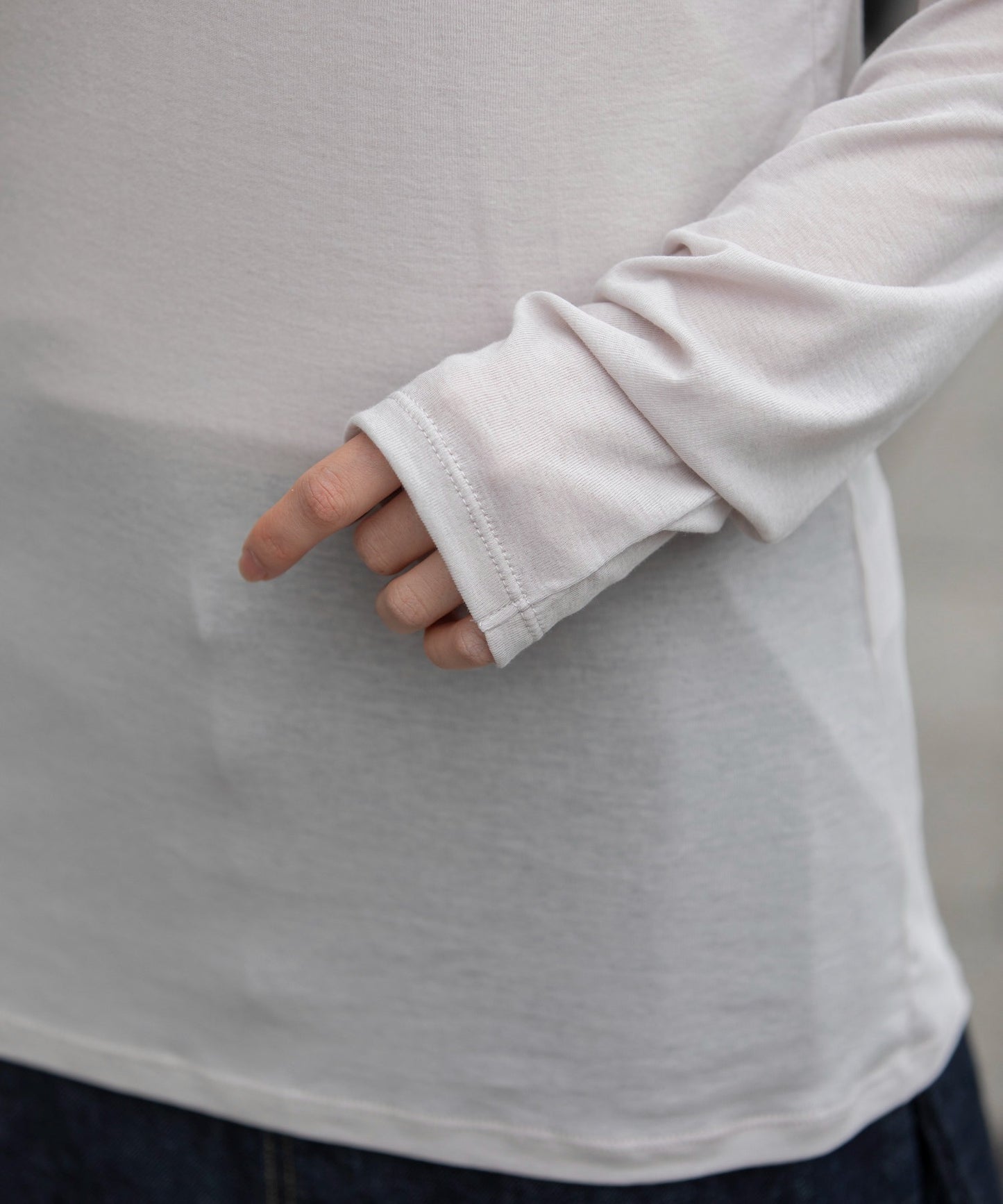 【定番】シアーストレッチリブタートルネックプルオーバー