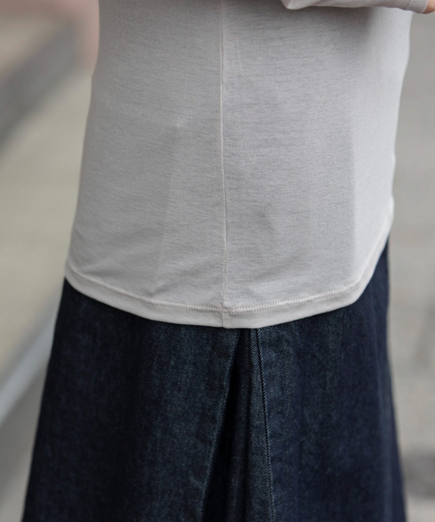 【定番】シアーストレッチリブタートルネックプルオーバー