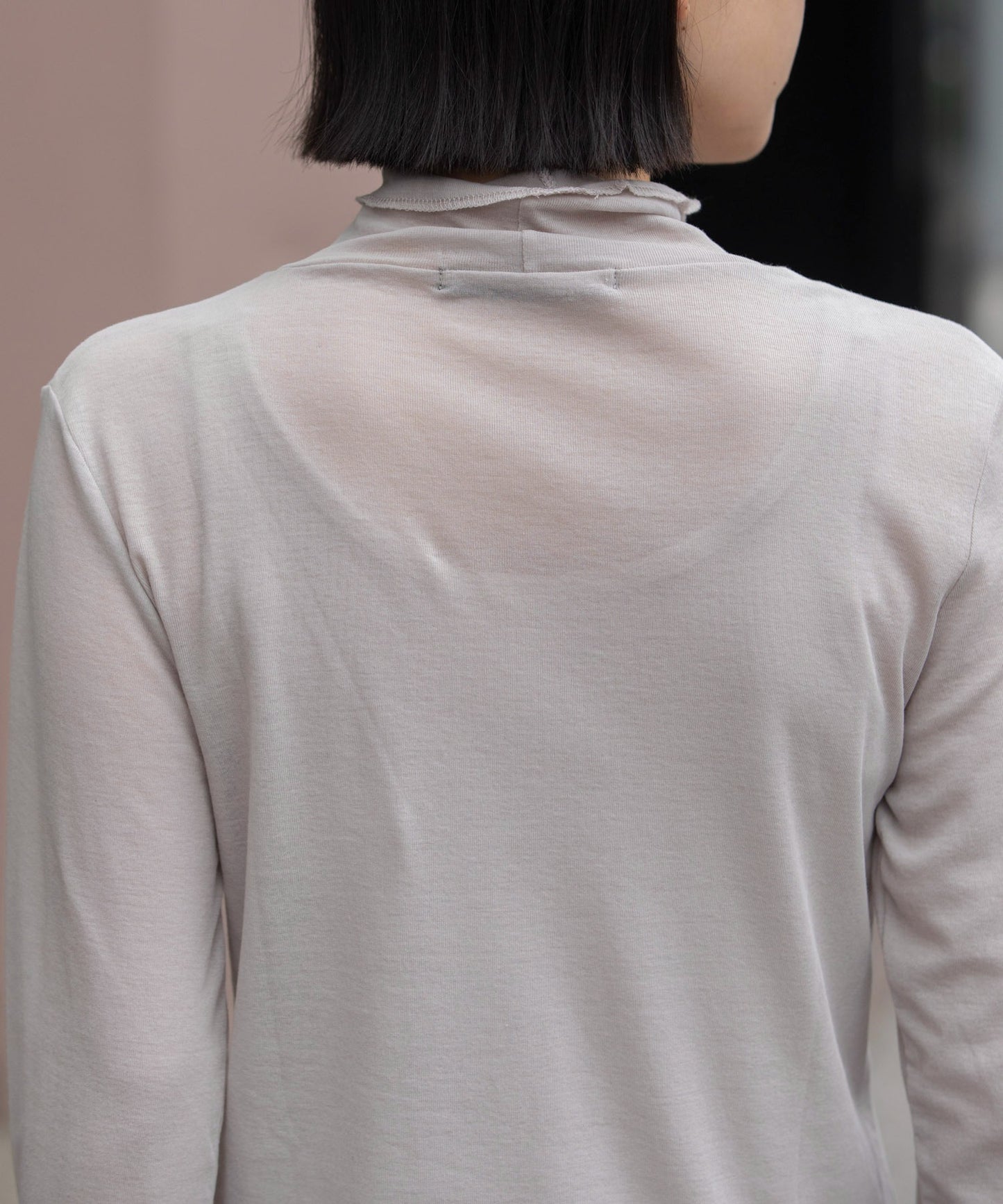 【定番】シアーストレッチリブタートルネックプルオーバー