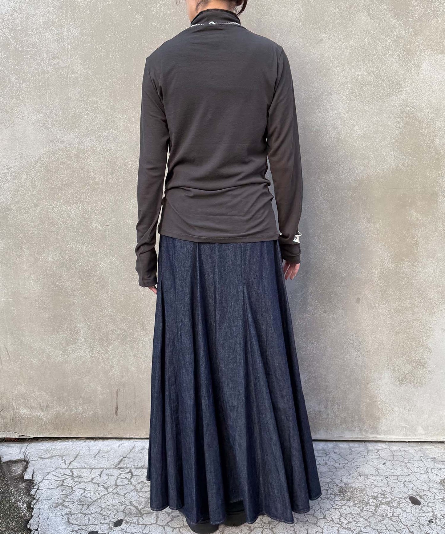 【定番】シアーストレッチリブタートルネックプルオーバー