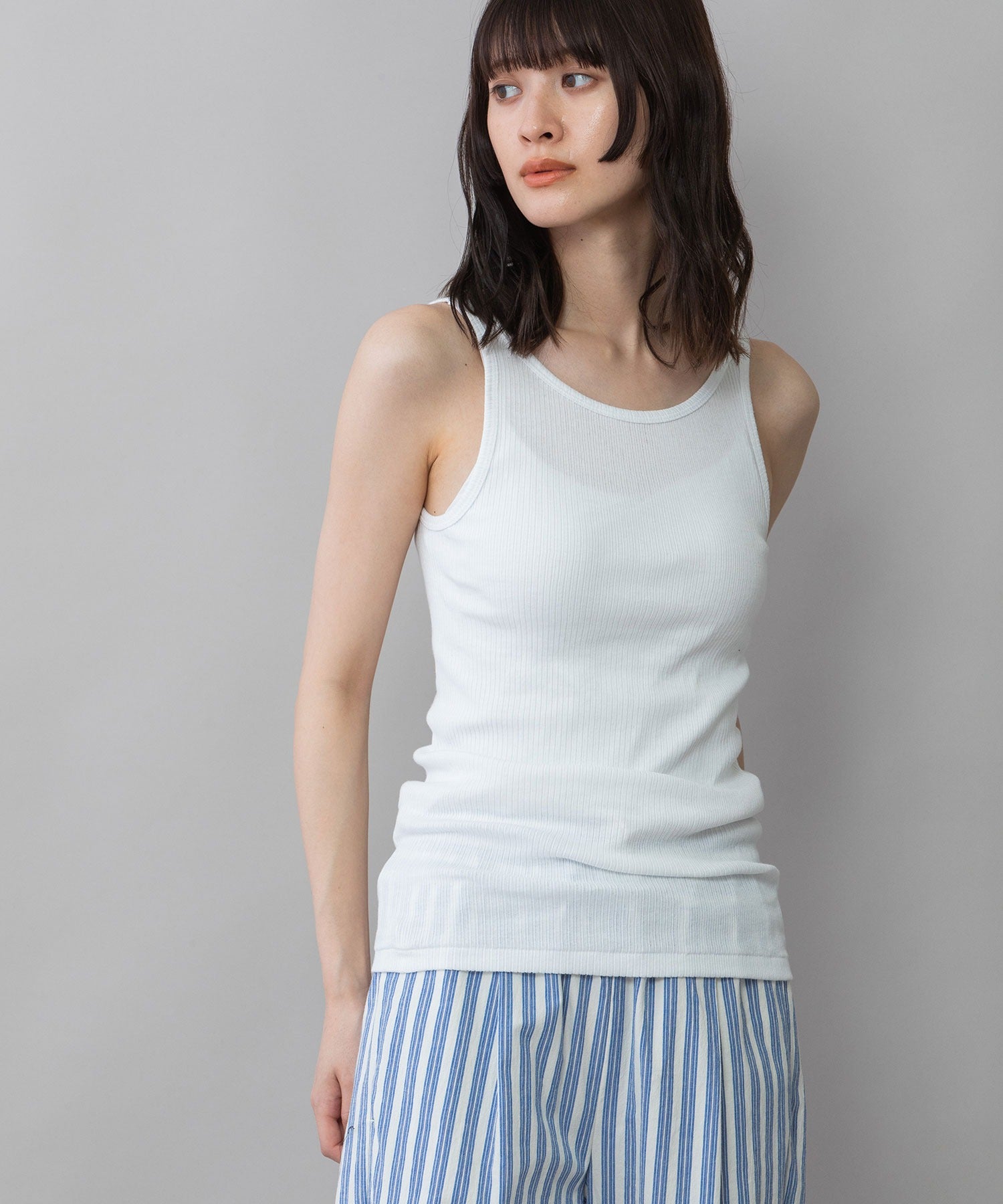 定番】コットンリブ2WAYタンクトップ – Munich web shop