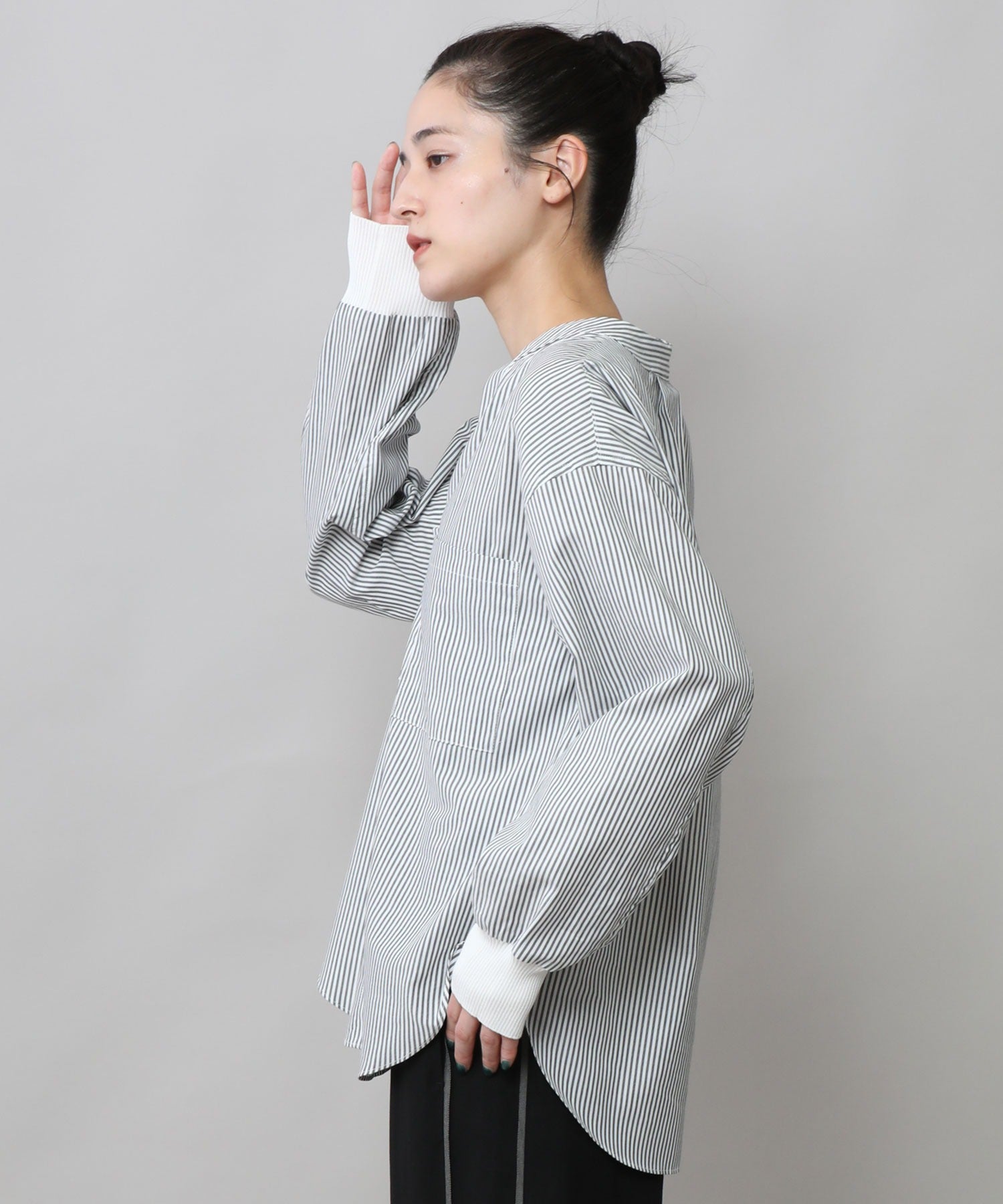 定番】 コットンリヨセルオックスリブカフシャツ – Munich web shop