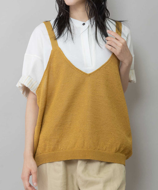 コットンニットビッグタンクトップ