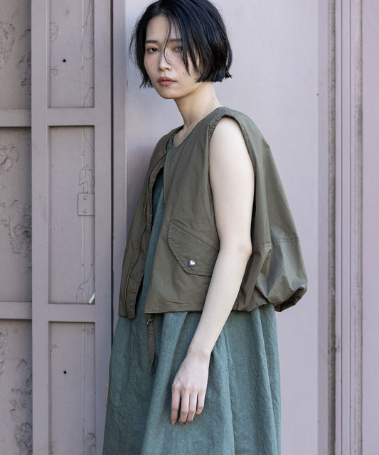 【ウォッシャブル】オーガニックコットンツイル×octaジレ