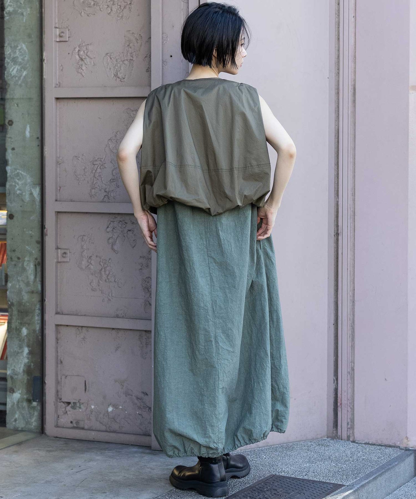 【ウォッシャブル】オーガニックコットンツイル×octaジレ