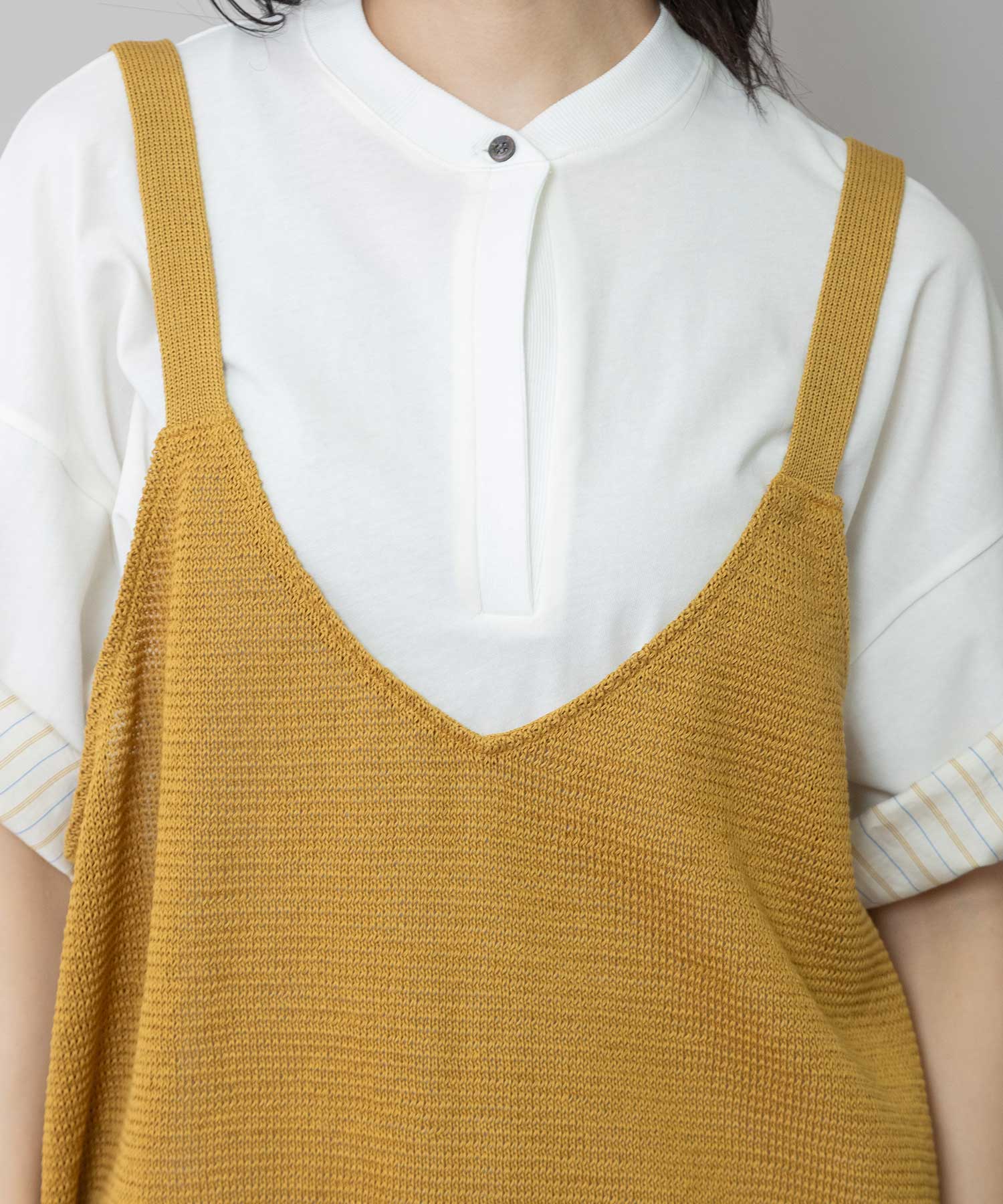 MOSCHINO イエロー コットンニットタンクトップ Aeffe_2Farticle_imgs_2FAEF251E