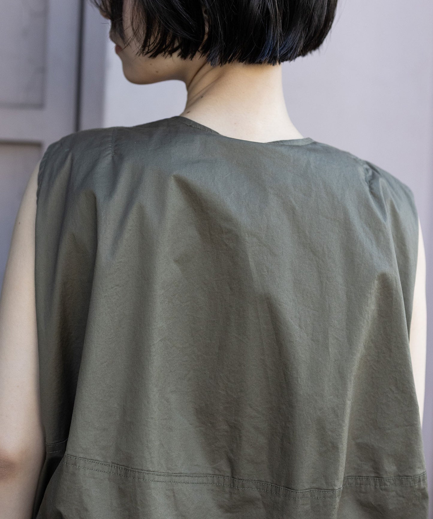 【ウォッシャブル】オーガニックコットンツイル×octaジレ