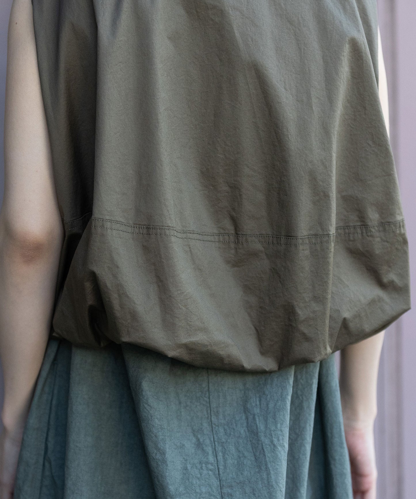 【ウォッシャブル】オーガニックコットンツイル×octaジレ