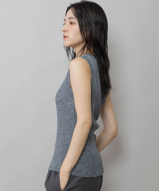 シアーリブニットタンクトップ