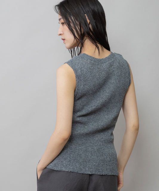 シアーリブニットタンクトップ