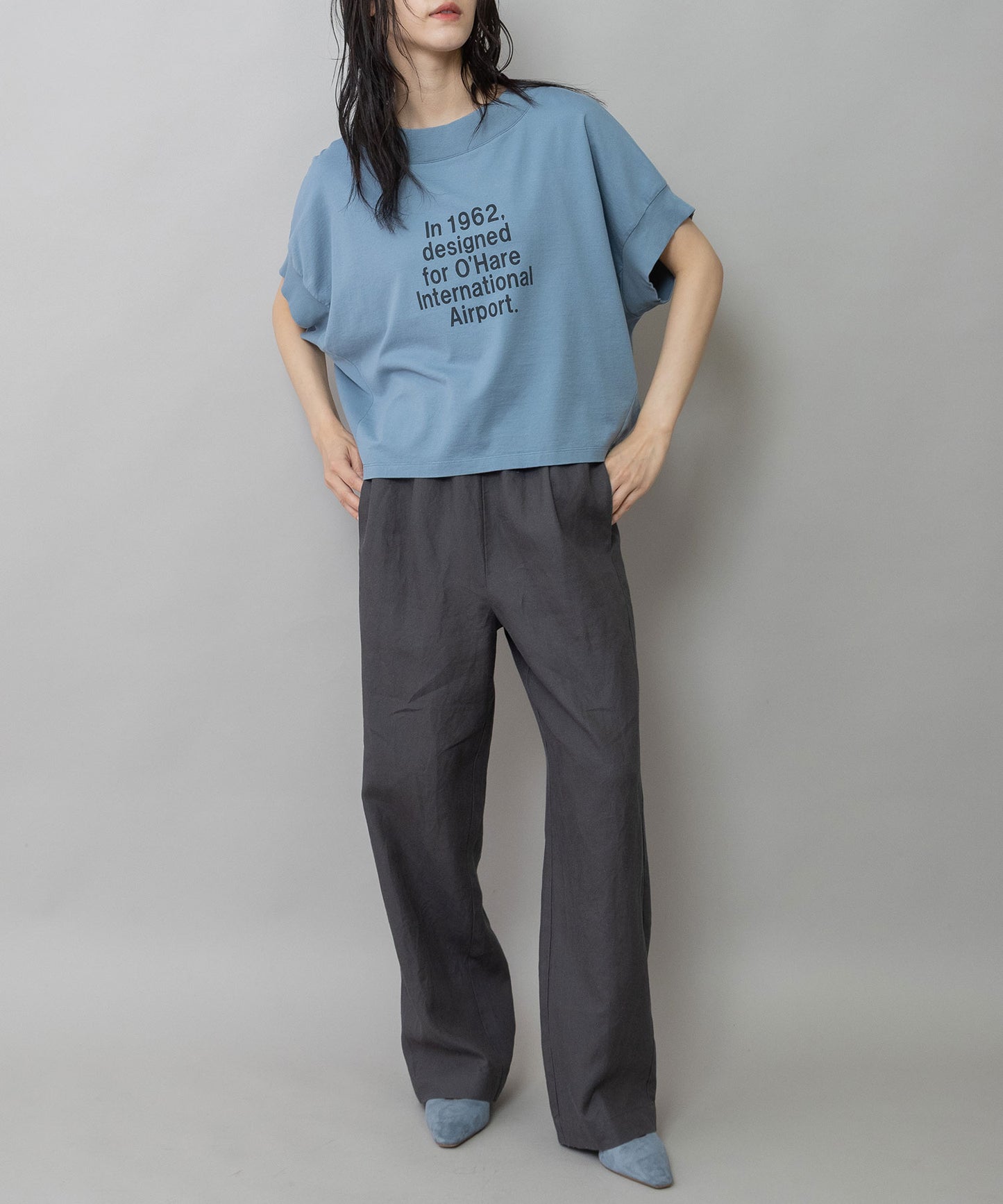 コットンジャージロゴプリントTシャツ