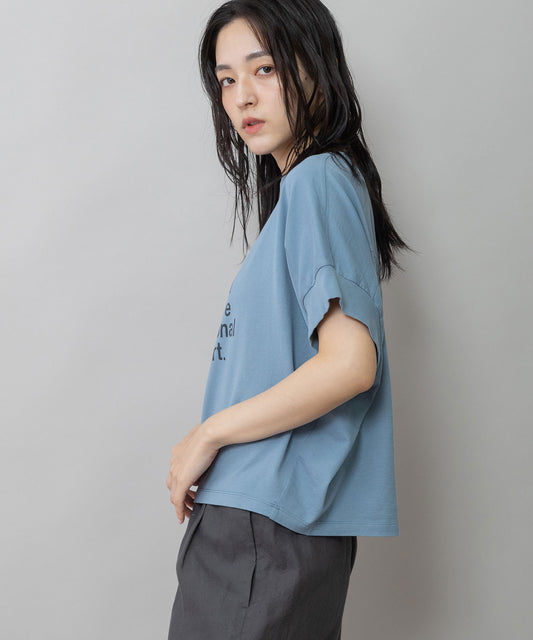 コットンジャージロゴプリントTシャツ