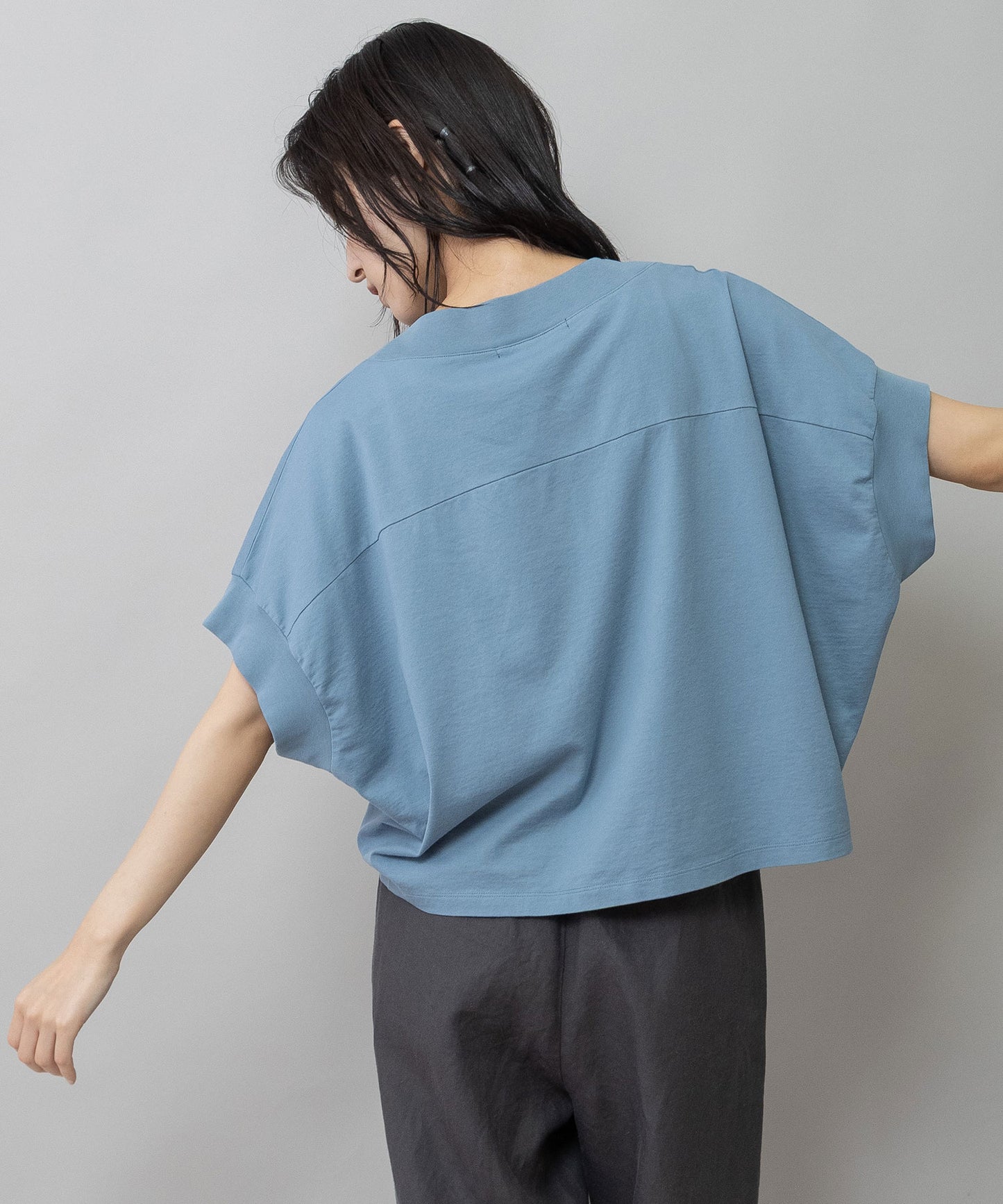 コットンジャージロゴプリントTシャツ