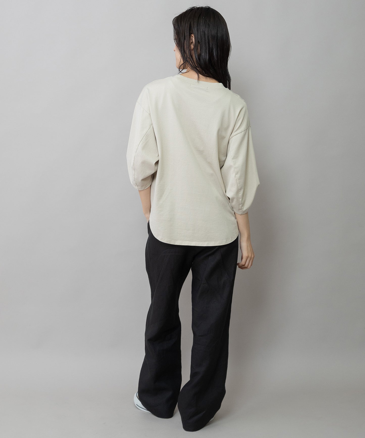 コットンジャージロゴ刺繍Tシャツ