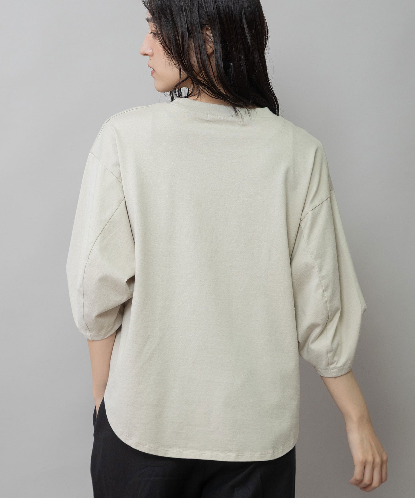 コットンジャージロゴ刺繍Tシャツ