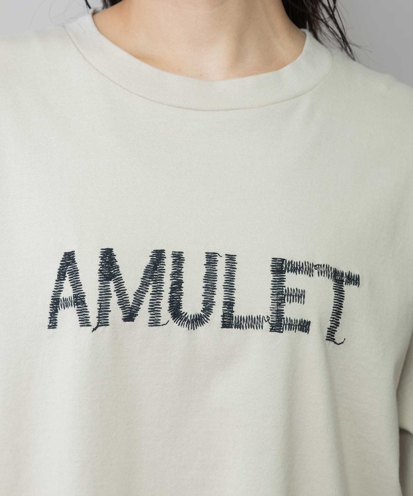 コットンジャージロゴ刺繍Tシャツ