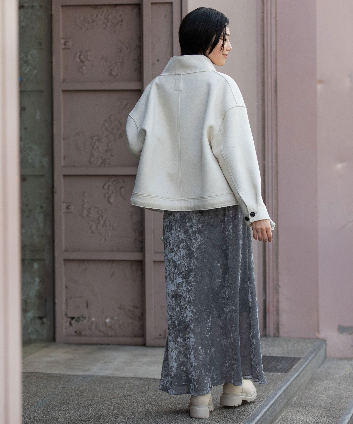 ウールダブルビーバーダッフルジャケット