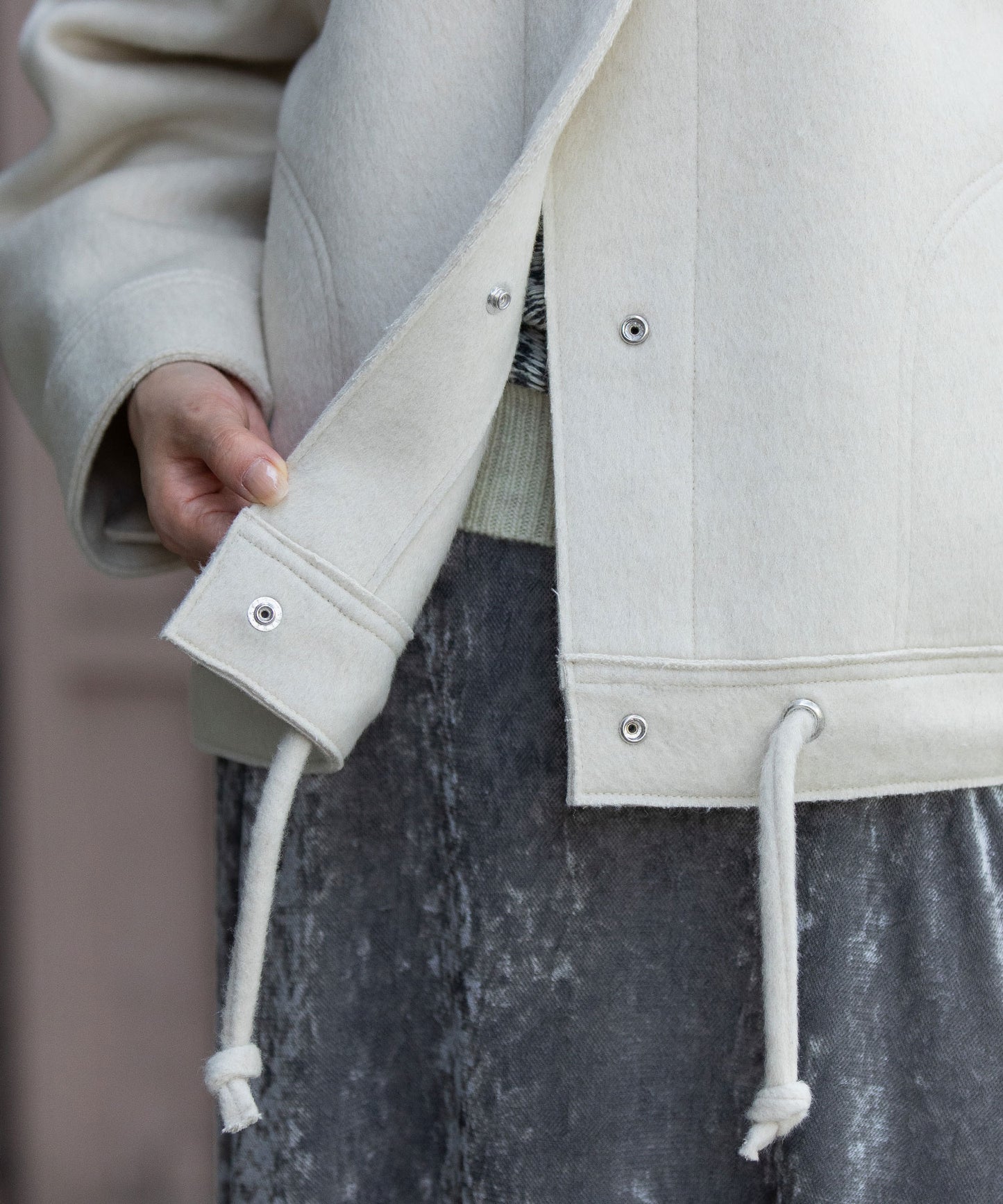 ウールダブルビーバーダッフルジャケット