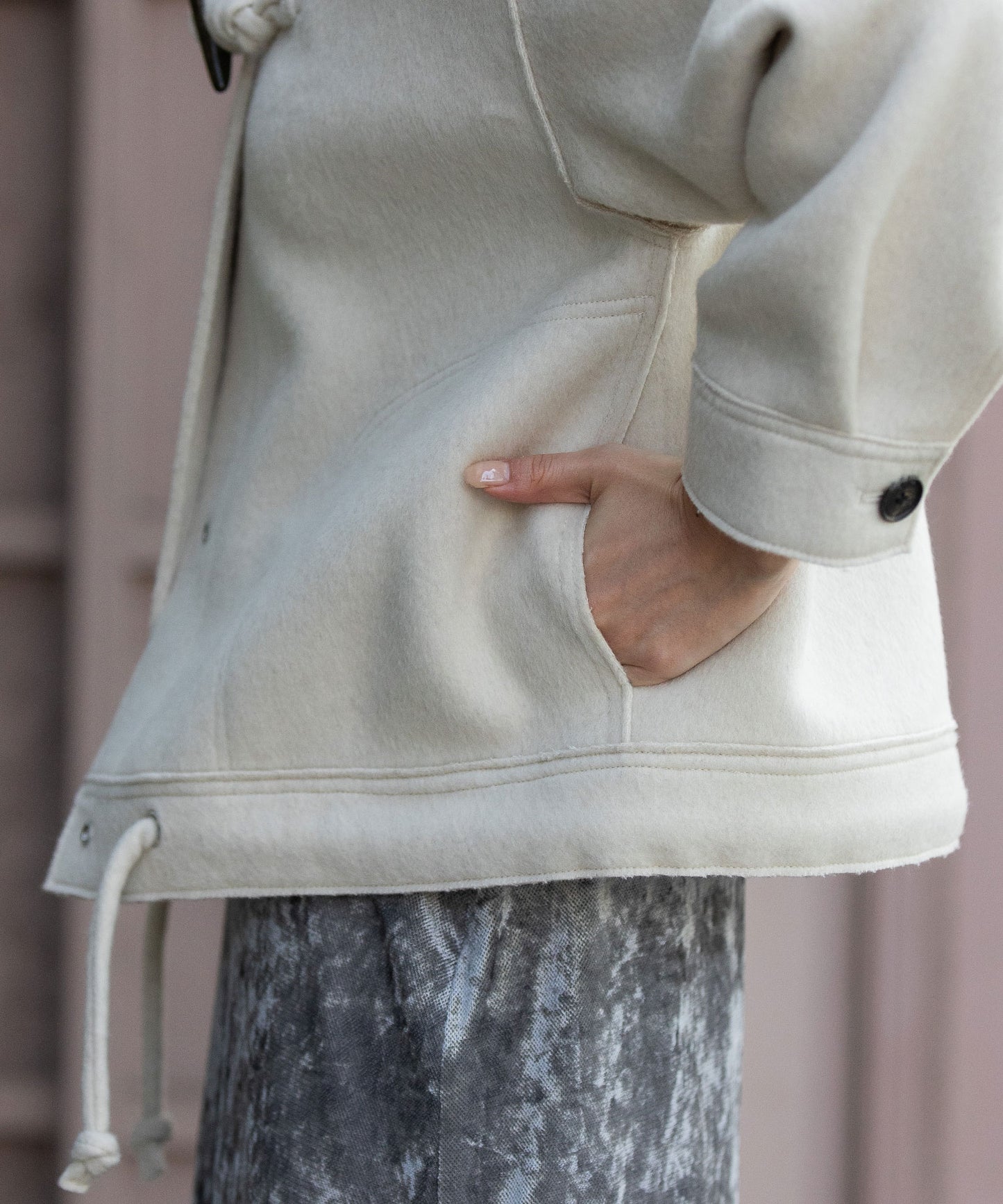 ウールダブルビーバーダッフルジャケット