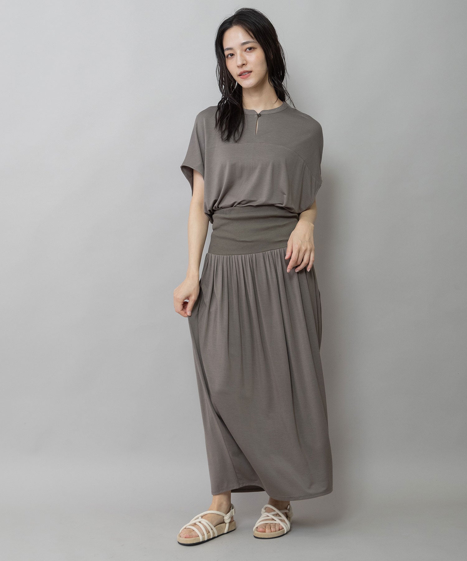 接触冷感】シルキージャージギャザースカート – Munich web shop