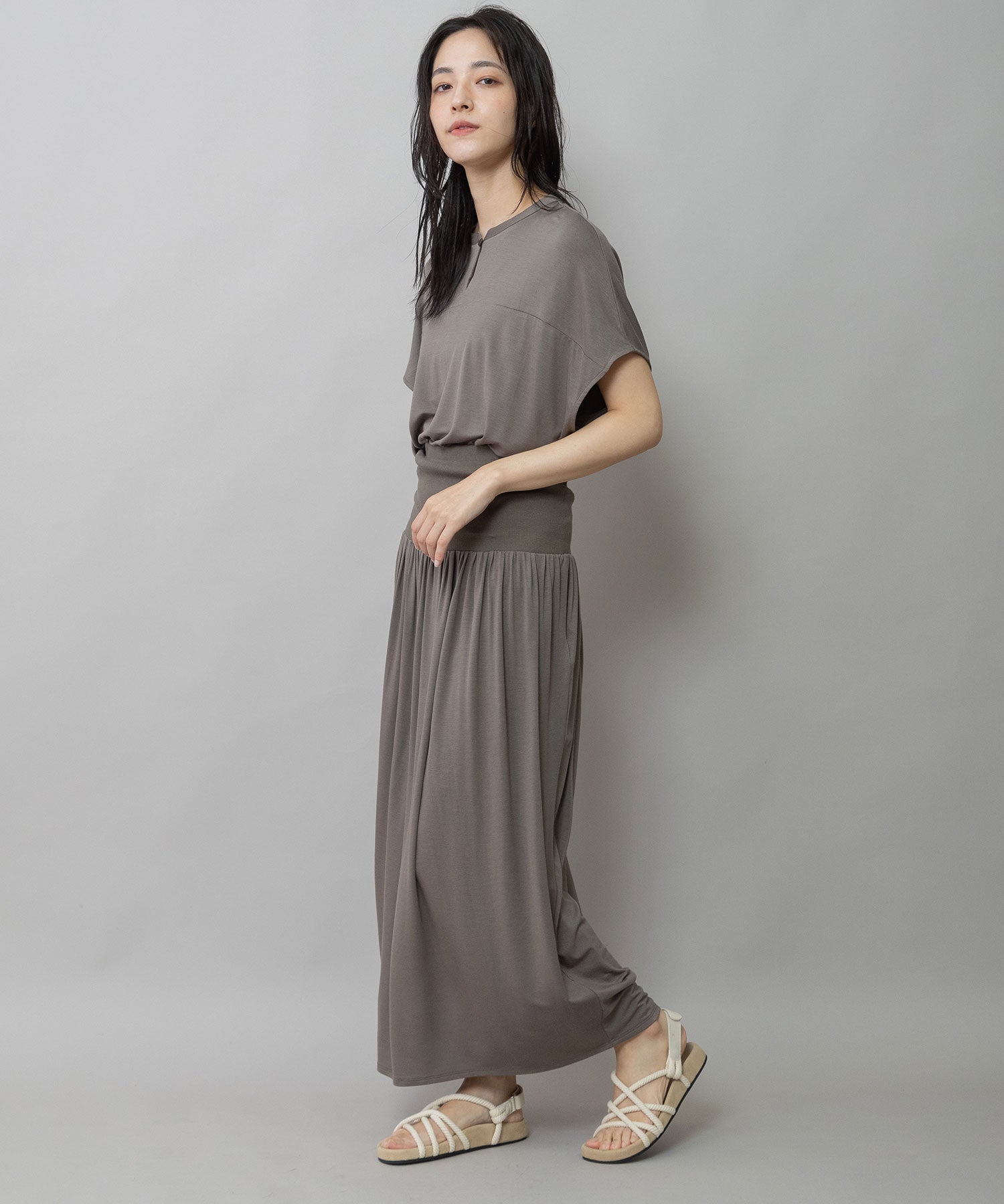 接触冷感】シルキージャージギャザースカート – Munich web shop